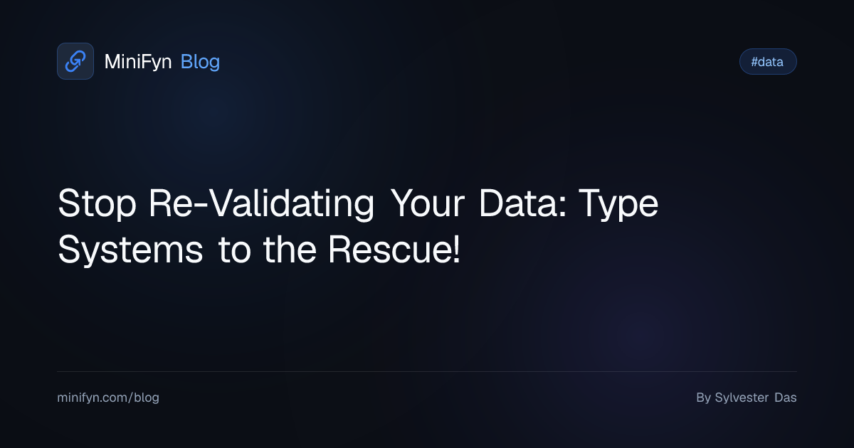 Stop Re-Validating Your Data: Type Systems to the Rescue!